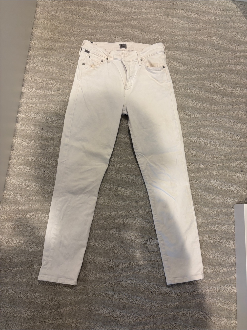 Citizens Of Humanity White Ankle Jeans